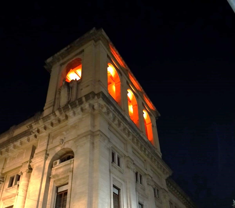 immagine notizia (ptn) Giornata internazionale per l'eliminazione della violenza contro le donne: Torretta di Palazzo Bazzani illuminata di arancione